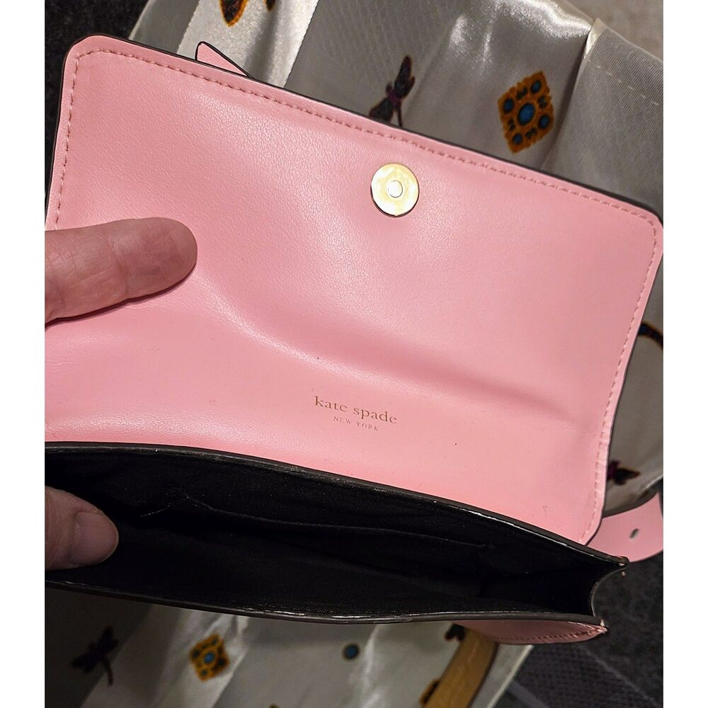 NWT - Kate Spade Pink Leather Logo Stud Belt Bag - L/XL - Picture 4 of 7